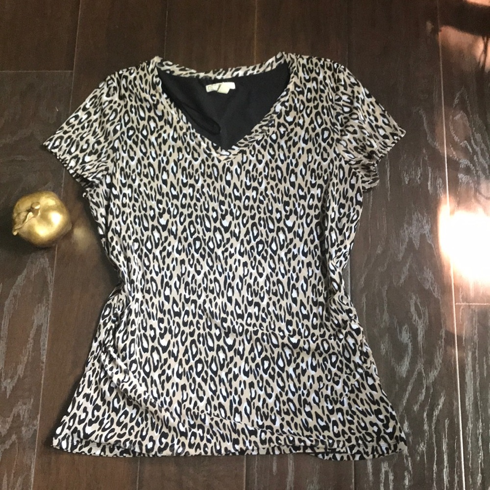 Dana Buchman animal print shirt
